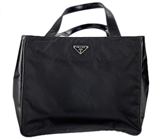 ナイロン キャンバス ブラック トートバッグ