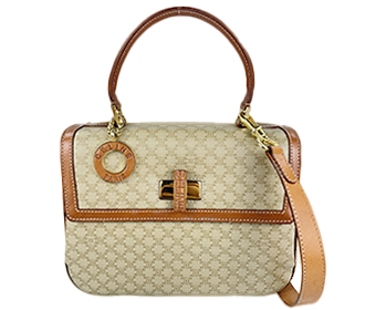 マカダム サークル PVC レザー ベージュ 2WAY ハンドバッグ