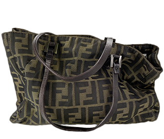 ズッカ キャンバス レザー ブラウン トートバッグ