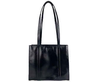 パテント レザー ブラック トートバッグ