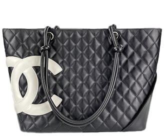 カンボンライン カーフスキン ブラック ラージ トートバッグ A25169