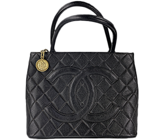 復刻トート マトラッセ キャビアスキン ゴールド金具 ブラック トートバッグ A01804