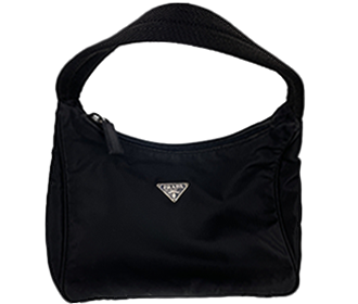 ナイロン キャンバス ブラック ハンドバッグ