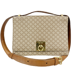 マカダム ガンチーニ PVC レザー ベージュ ショルダーバッグ