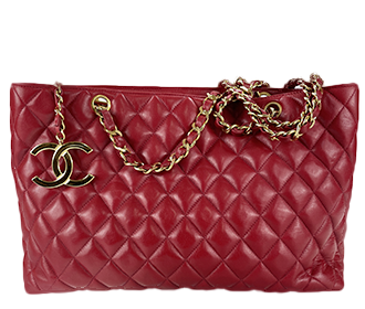 マトラッセ ラムスキン レッド チェーン ショルダーバッグ