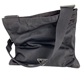 ナイロン キャンバス ブラック ショルダーバッグ