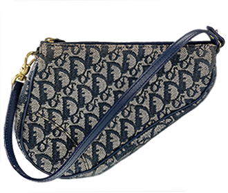 サドルバッグ トロッター キャンバス レザー ネイビー アクセサリー ポーチ