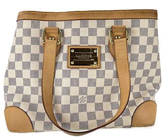 ダミエ アズール ハムステッドPM ホワイト トートバッグ N51207