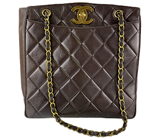 マトラッセ 29㎝ ラムスキン ブラック チェーン ショルダーバッグ