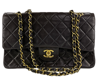 マトラッセ 25㎝ ラムスキン ブラック チェーン ショルダーバッグ A01112