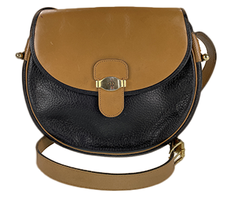 レザー ブラウン ブラック ショルダーバッグ