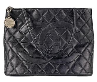 復刻トート マトラッセ キャビアスキン シルバー金具 ブラック トートバッグ A01804