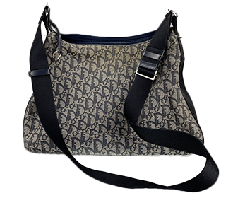 トロッター キャンバス ネイビー ショルダーバッグ