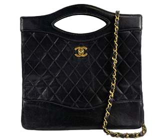 マトラッセ ラムスキン ブラック 2WAY ハンドバッグ