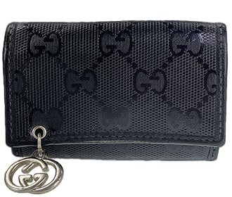 GGインプリメ PVC レザー ブラック 6連 キーケース 212111