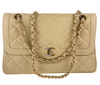 マトラッセ 25.5cm パリ限定 ラムスキン ベージュ ショルダーバッグ