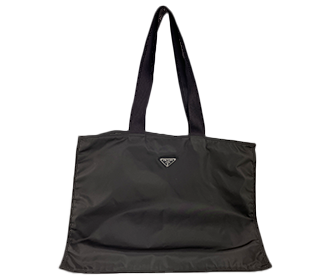 ナイロン キャンバス ブラック トートバッグ