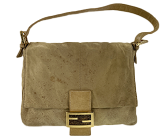 マンマバゲット スエード レザー ベージュ ショルダーバッグ