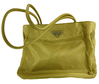 ナイロン キャンバス イエロー ショルダーバッグ