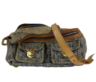 モノグラム デニム バギーPM ブルー ショルダーバッグ M95049