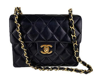 ミニ マトラッセ 18cm ラムスキン ブラック ショルダーバッグ A01115