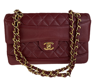 マトラッセ ラムスキン レッド ショルダーバッグ