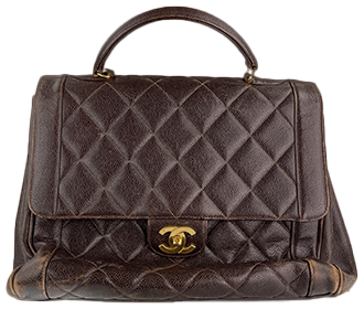 マトラッセ キャビアスキン ブラウン ハンドバッグ