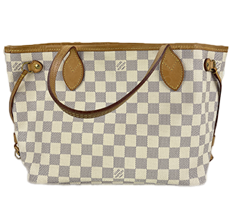 ダミエ アズール ネヴァーフルPM ホワイト トートバッグ N51110