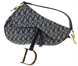 サドルバッグ トロッター キャンバス レザー ネイビー ショルダーバッグ