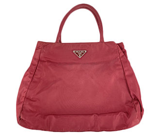 ナイロン キャンバス レッド ハンドバッグ