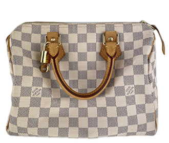 ダミエ アズール スピーディ25 ホワイト ハンドバッグ N41534