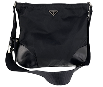 ナイロン キャンバス レザー ブラック ショルダーバッグ  BT0326