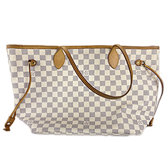 ダミエ アズール ネヴァーフルMM ホワイト トートバッグ M51107