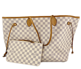 ダミエ アズール ネヴァーフルGM ホワイト トートバッグ N51108