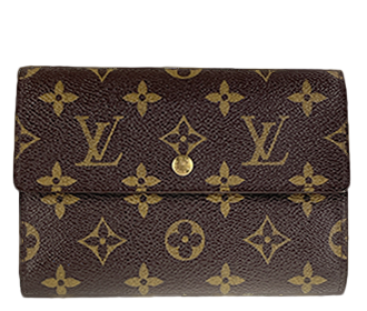 モノグラム ポルトトレゾール エテュイ シェキエ ブラウン 三つ折り 財布 M61200