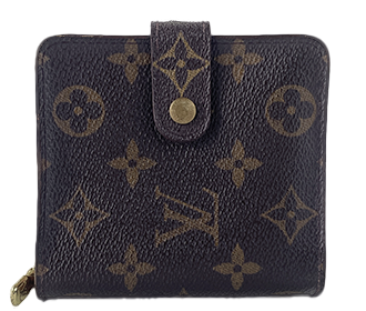 モノグラム コンパクト ジップ ブラウン 二つ折り 財布 M61667