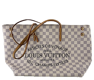 ダミエ アズール カバMM ホワイト トートバッグ N41375