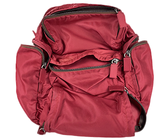 ナイロン キャンバス レッド リュック