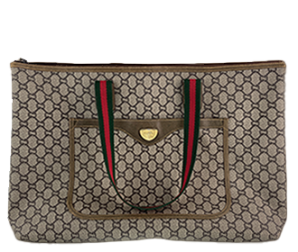 GGプラス コーティングキャンバス レザー ベージュ ブラウン トートバッグ