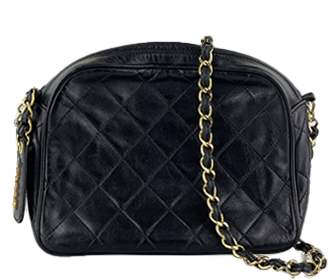 マトラッセ ラムスキン ブラック ショルダーバッグ